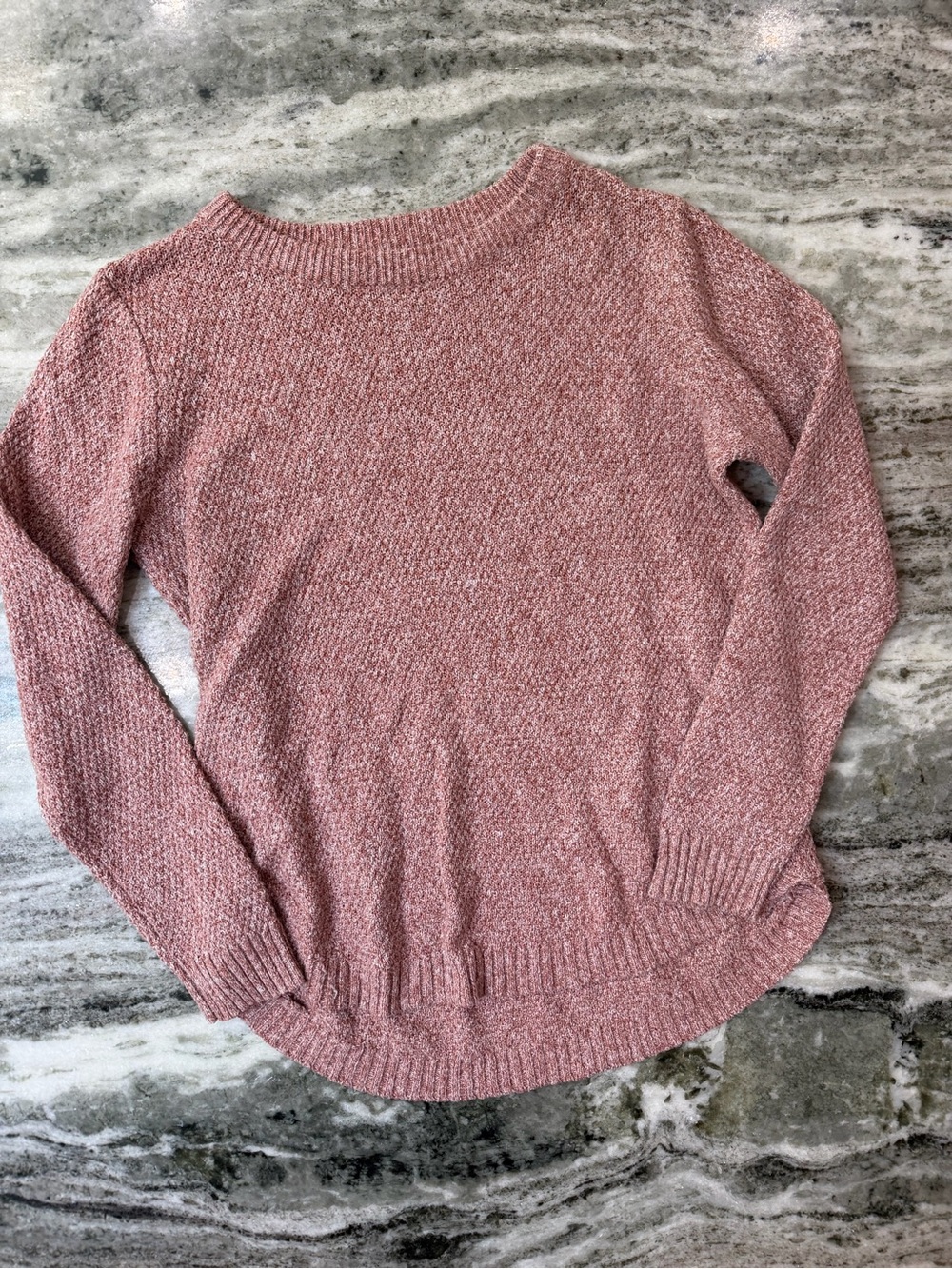 Pink Clover Dusty Rose Scoop Neck Knit Sweater